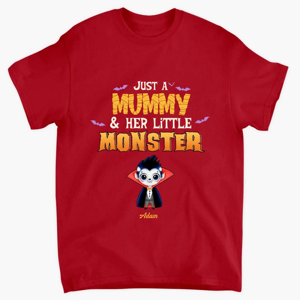Personalized T-shirt - Gift For Mom - Just A Mommy With Her Little Monsters