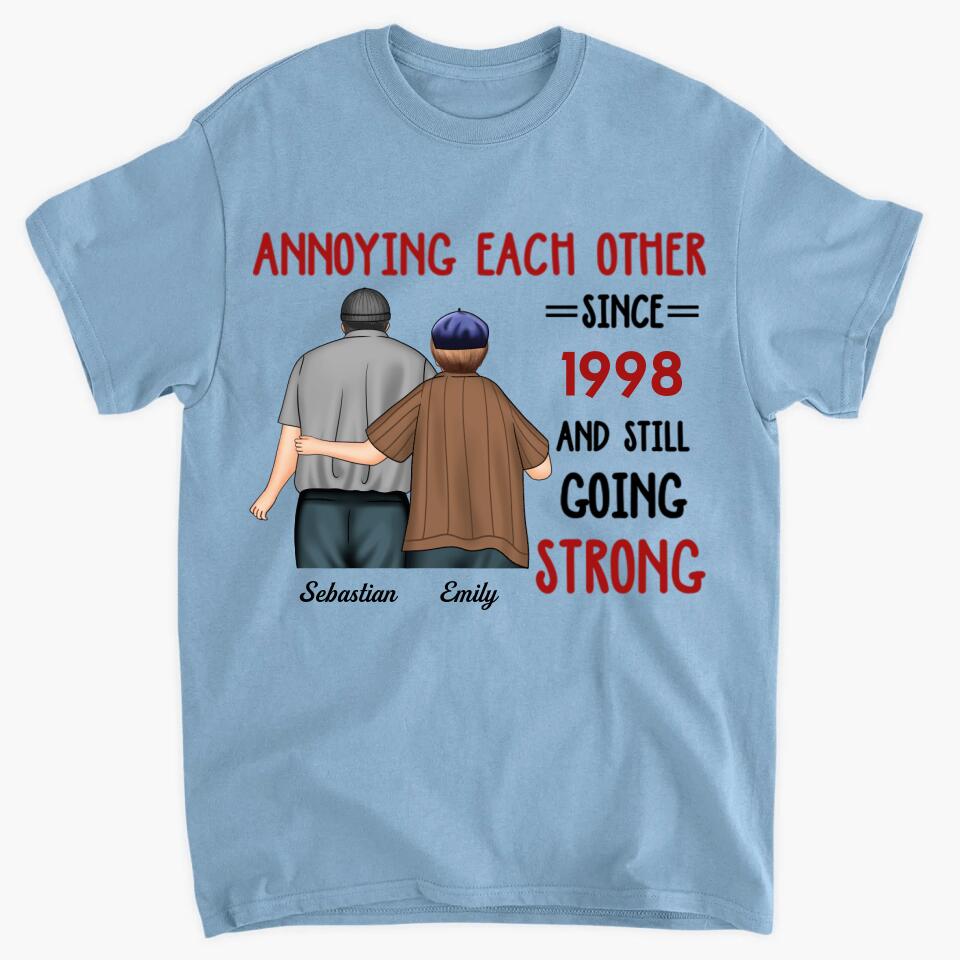 Personalized T-shirt - Gift For Couple - Annoying Each Other And Still Going Strong