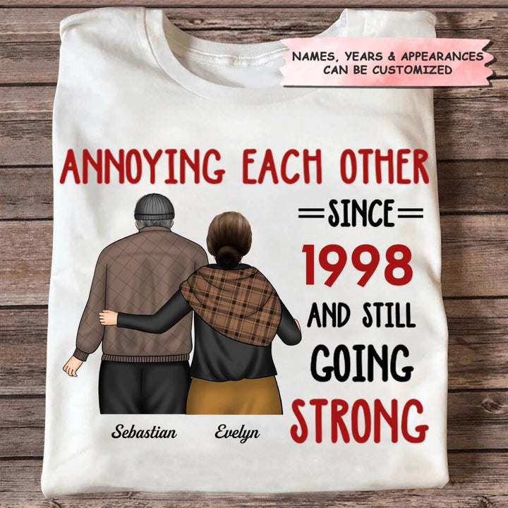 Personalized T-shirt - Gift For Couple - Annoying Each Other And Still Going Strong