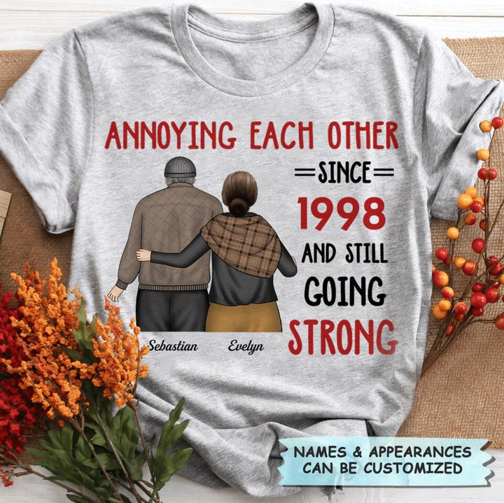 Personalized T-shirt - Gift For Couple - Annoying Each Other And Still Going Strong