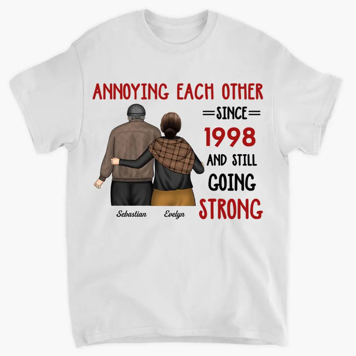 Personalized T-shirt - Gift For Couple - Annoying Each Other And Still Going Strong