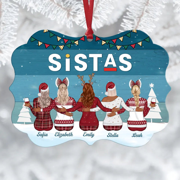 Personalized Aluminium Ornament - Gift For Friend - Sistas Soul Sisters