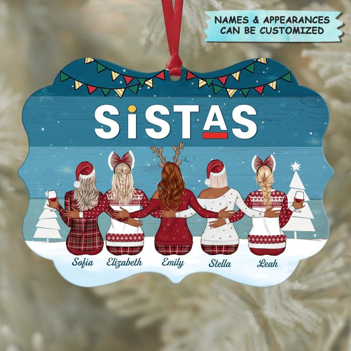 Personalized Aluminium Ornament - Gift For Friend - Sistas Soul Sisters