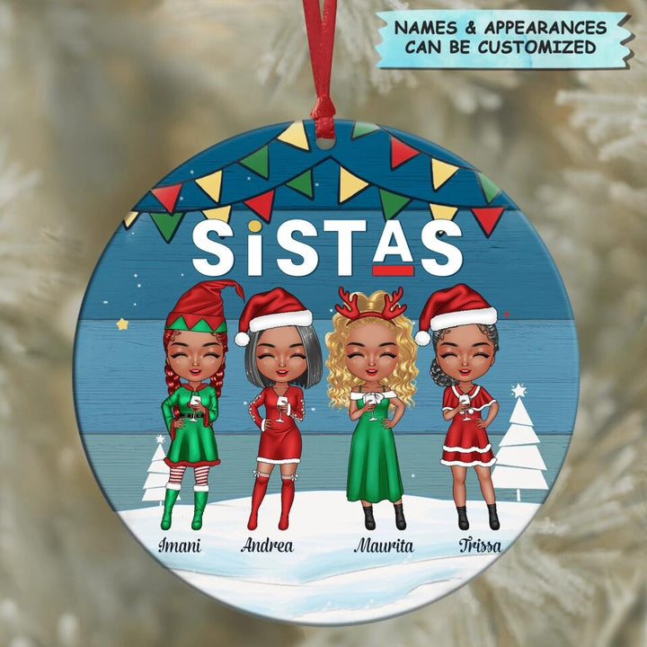 Personalized Aluminium Ornament - Gift For Friend - Sistas