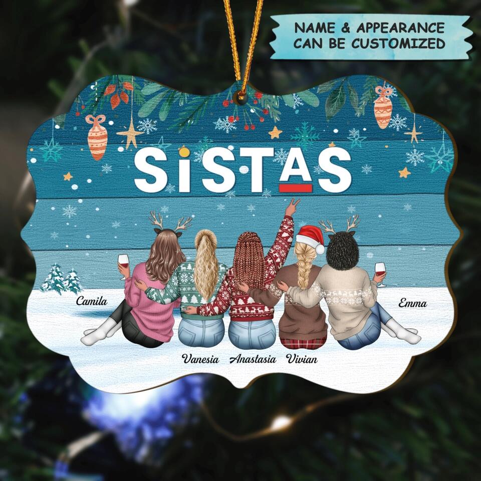 Personalized Wood Ornament - Gift For Friend - Soul Sisters