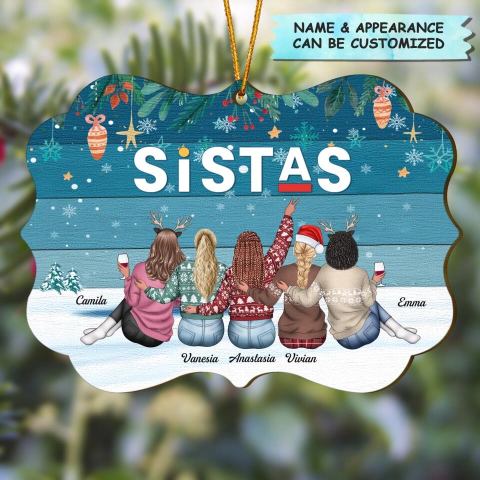 Personalized Wood Ornament - Gift For Friend - Soul Sisters