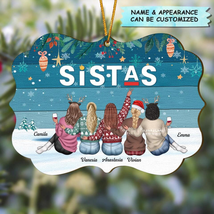 Personalized Wood Ornament - Gift For Friend - Soul Sisters