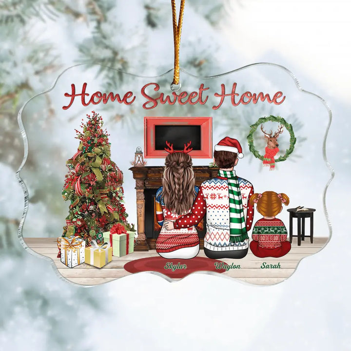 Personalized Mica Ornament - Gift For Family Member - Home Sweet Home