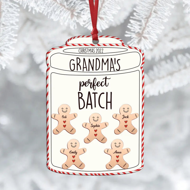 Personalized Aluminium Ornament - Gift For Grandma - Grandma's Perfect Batch