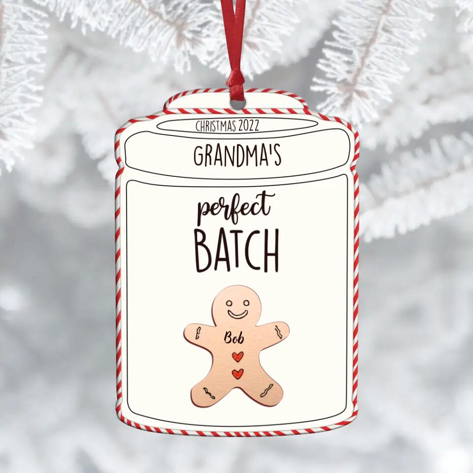 Personalized Aluminium Ornament - Gift For Grandma - Grandma's Perfect Batch