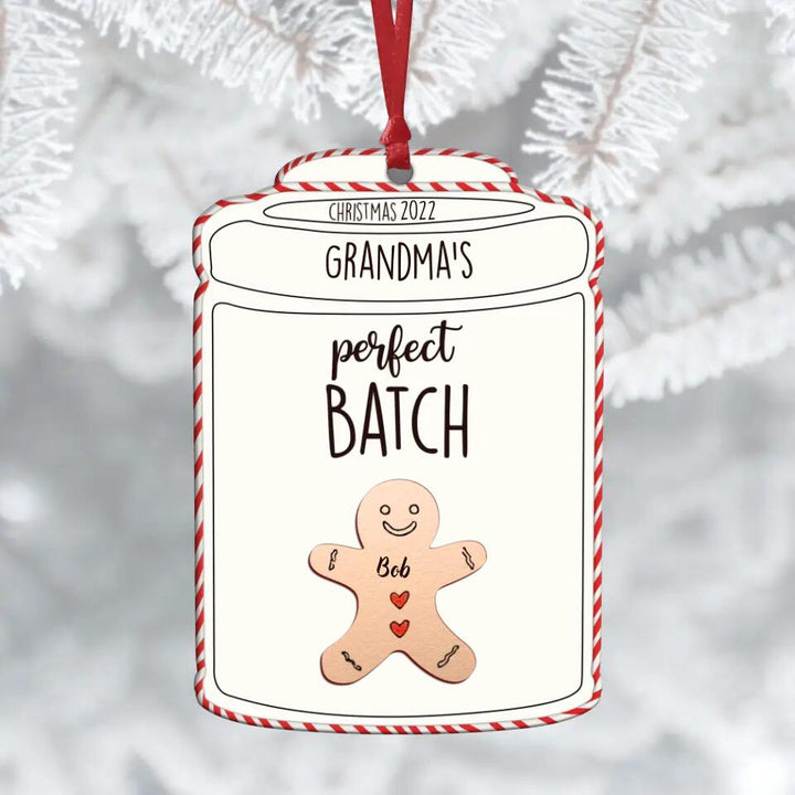 Personalized Aluminium Ornament - Gift For Grandma - Grandma's Perfect Batch