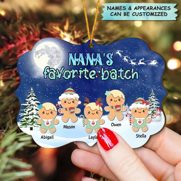Nana's Favorite Batch - Personalized Wood Ornament - Gift For Grandma