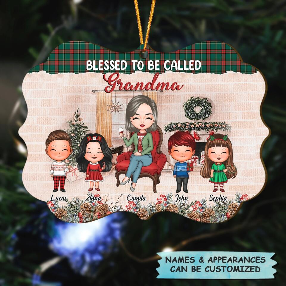 Blessed To Be Called Grandma - Personalized Wood Ornament - Gift For Grandma