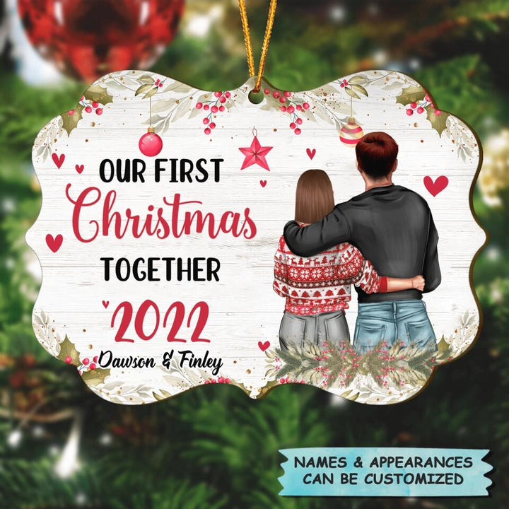 Personalized Wood Ornament - Gift For Couple - Our First Christmas Together