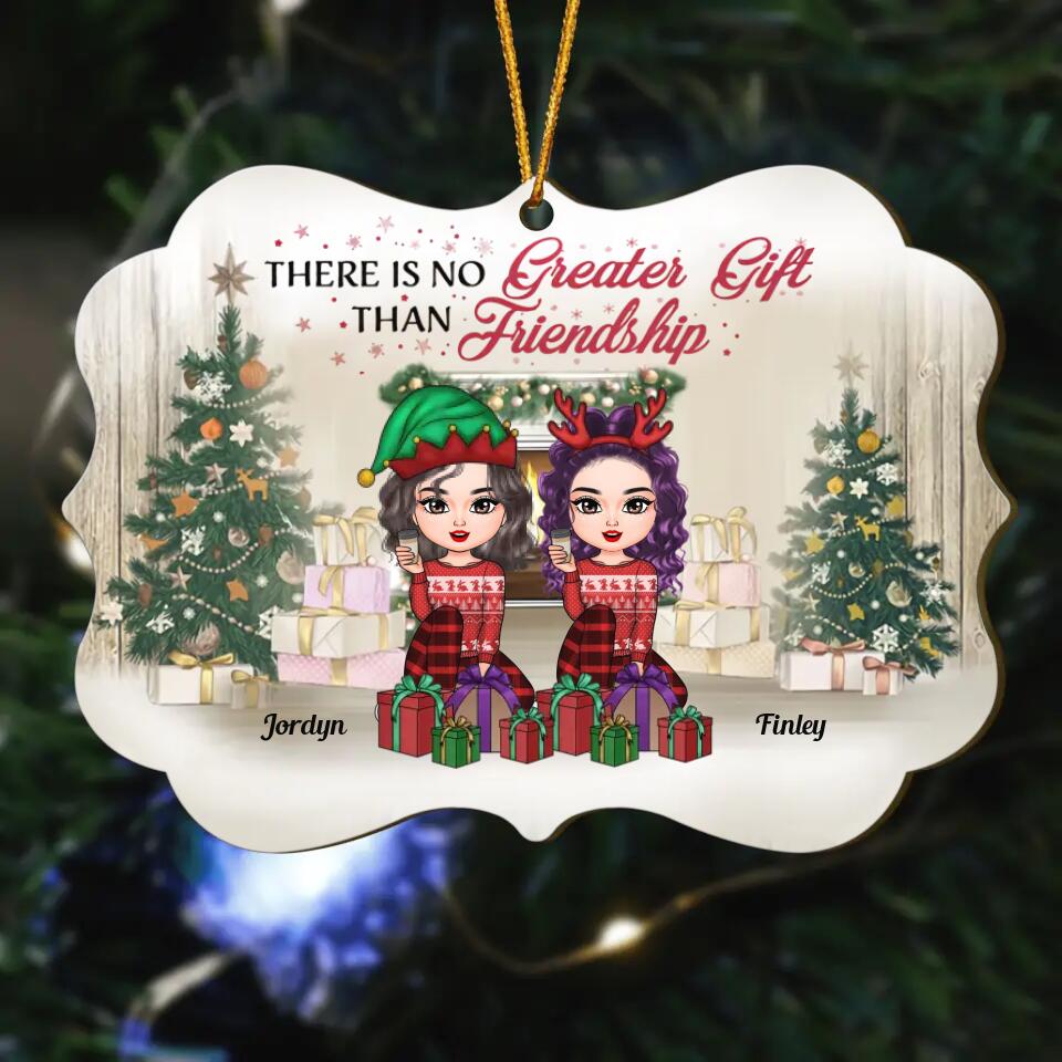 Personalized Wood Ornament - Gift For Friend - There Is No Greater Gift Than Friendship