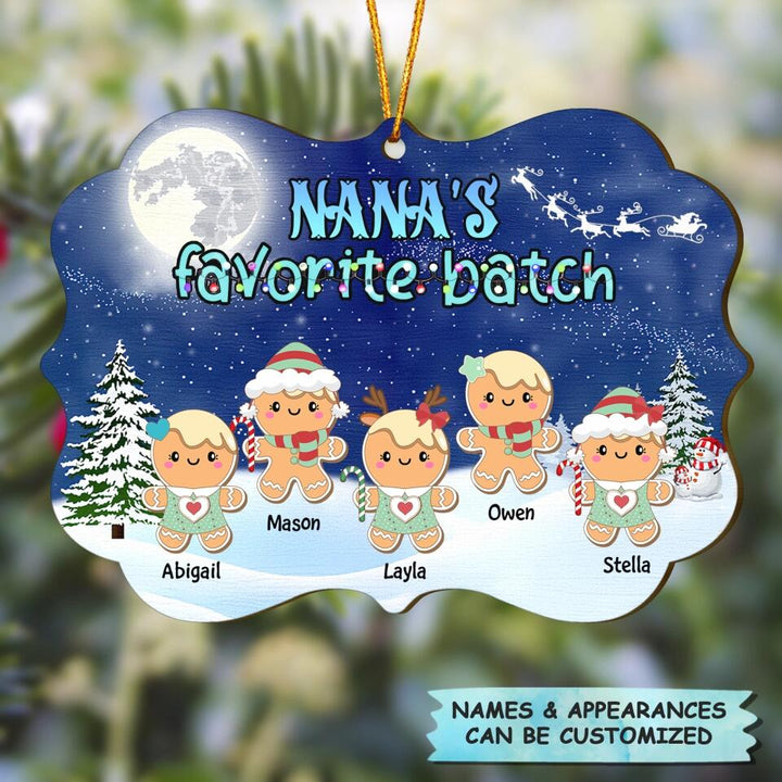 Nana's Favorite Batch - Personalized Wood Ornament - Gift For Grandma