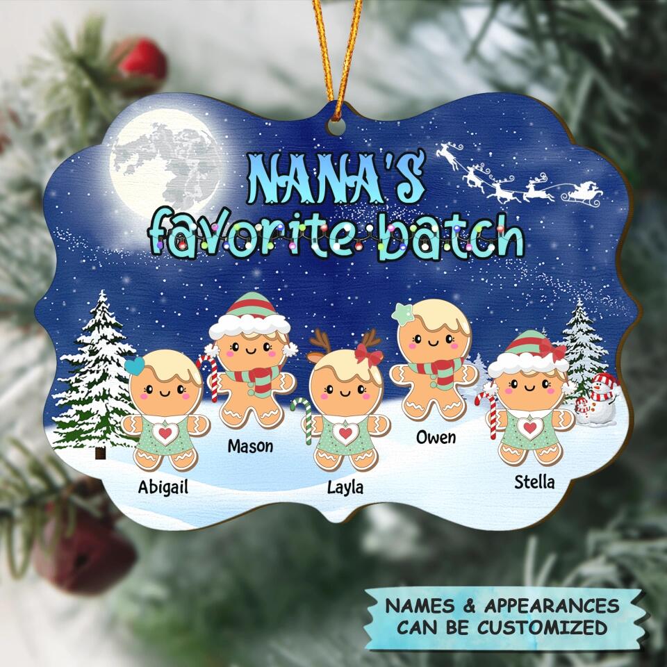 Nana's Favorite Batch - Personalized Wood Ornament - Gift For Grandma