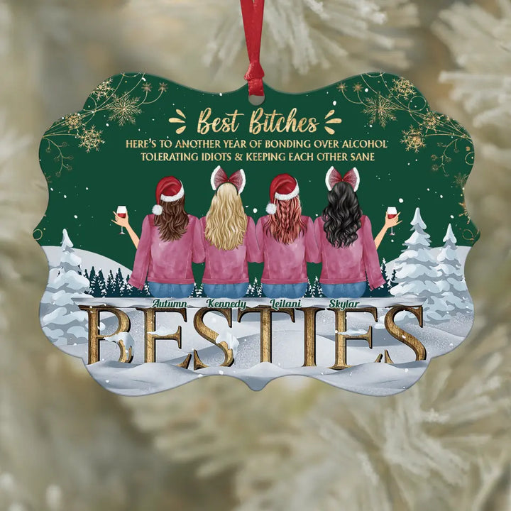 Personalized Aluminium Ornament - Gift For Friend - Besties