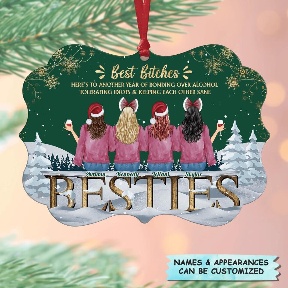 Personalized Aluminium Ornament - Gift For Friend - Besties