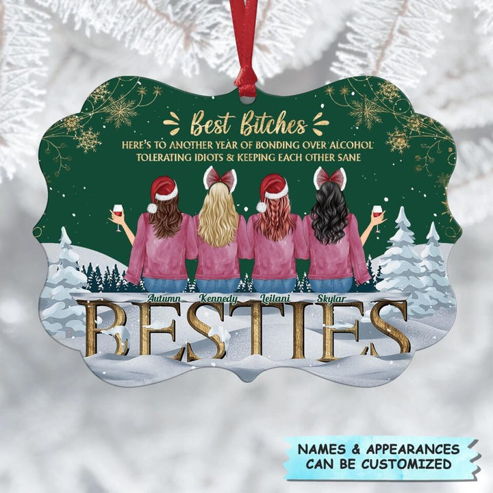 Personalized Aluminium Ornament - Gift For Friend - Besties