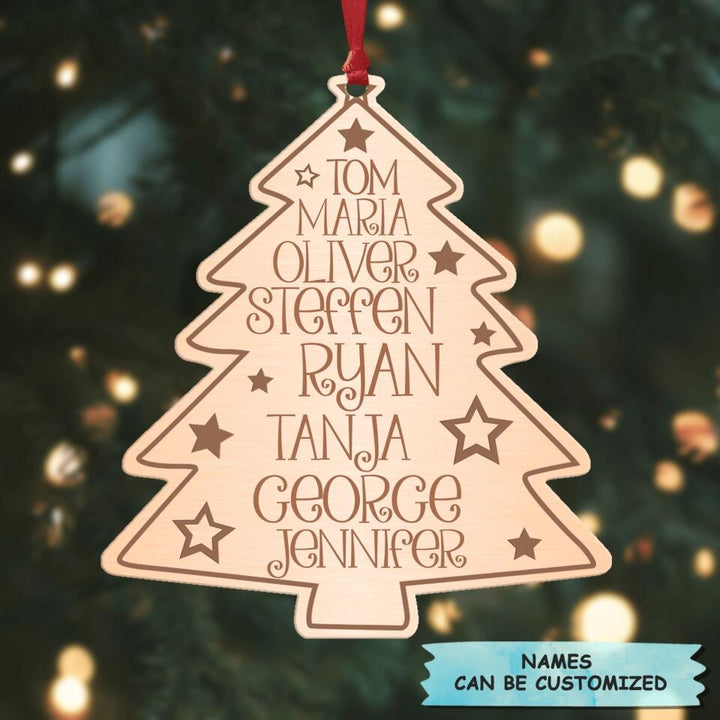 Personalized Aluminium Ornament - Gift For Family Member - Family Christmas Tree