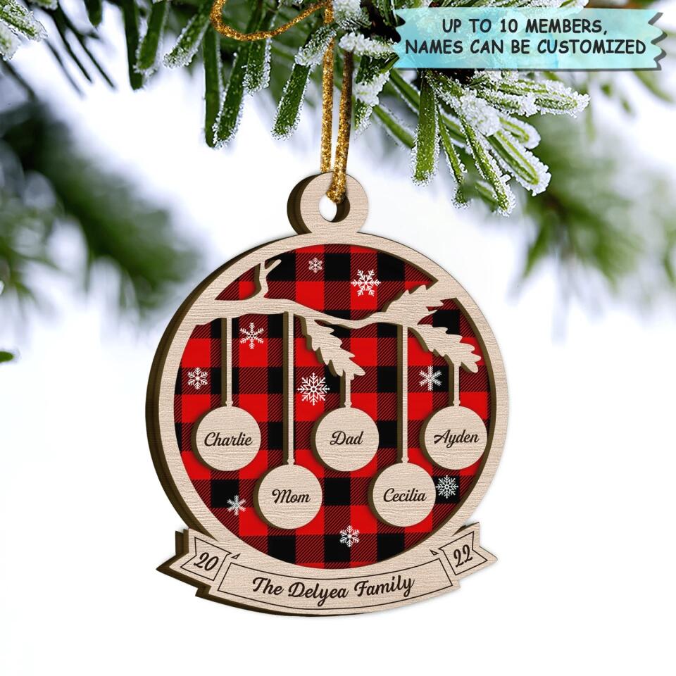 Personalized Layer Wood Ornament - Gift For Family,  Family Members - Our Family
