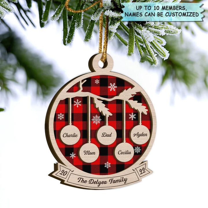 Personalized Layer Wood Ornament - Gift For Family,  Family Members - Our Family