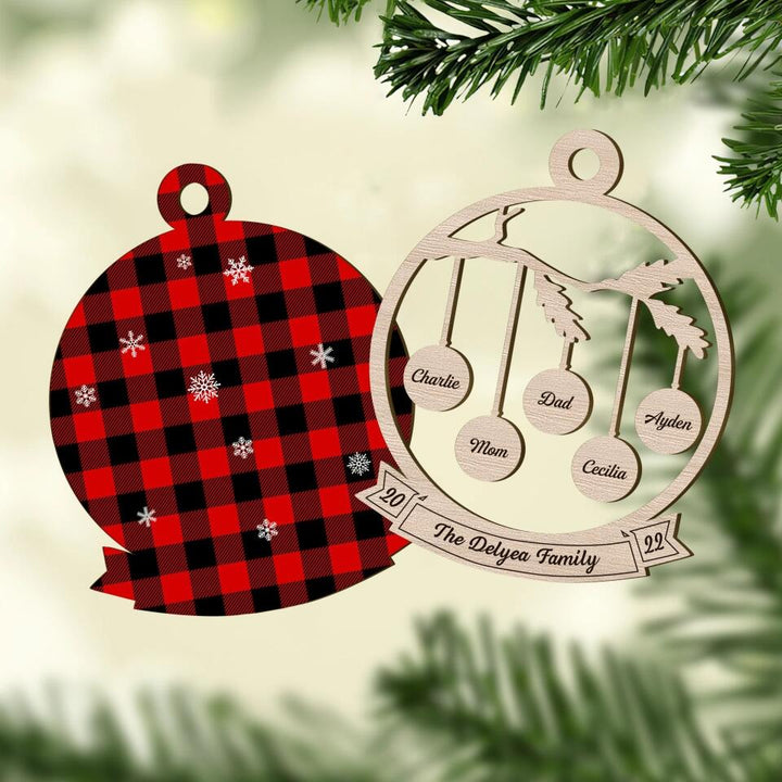 Personalized Layer Wood Ornament - Gift For Family,  Family Members - Our Family