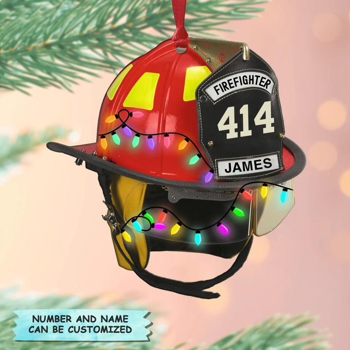 Personalized Aluminium Ornament - Gift For Firefighter - Merry Christmas
