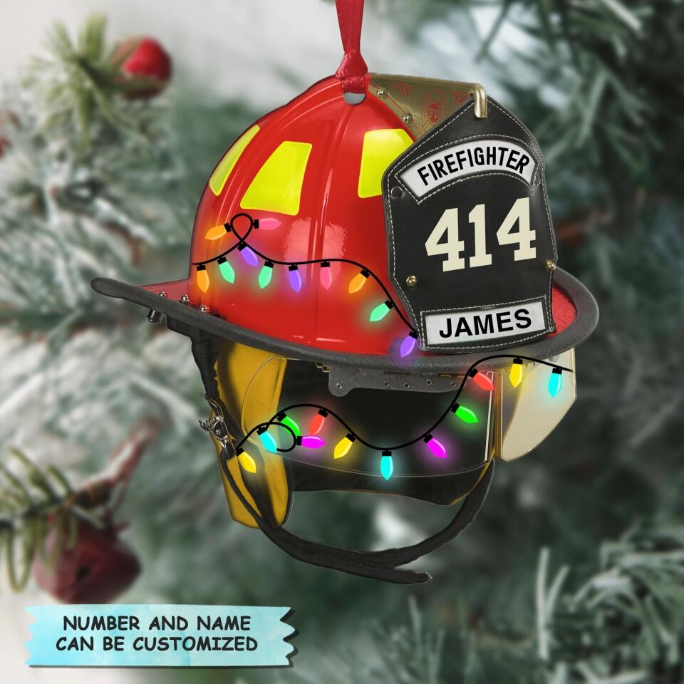 Personalized Aluminium Ornament - Gift For Firefighter - Merry Christmas