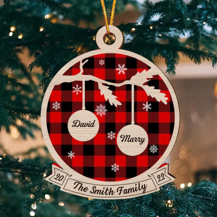 Personalized Layer Wood Ornament - Gift For Family,  Family Members - Our Family