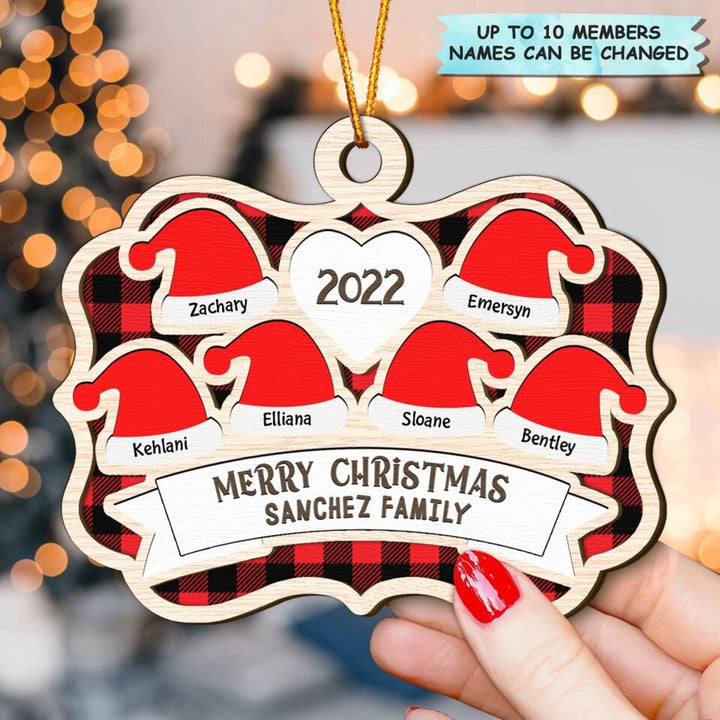 Personalized Layer Wood Ornament - Gift For Family Members - Our Family