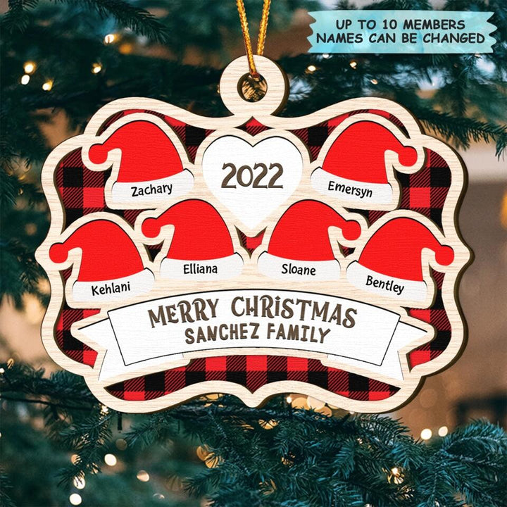 Personalized Layer Wood Ornament - Gift For Family Members - Our Family