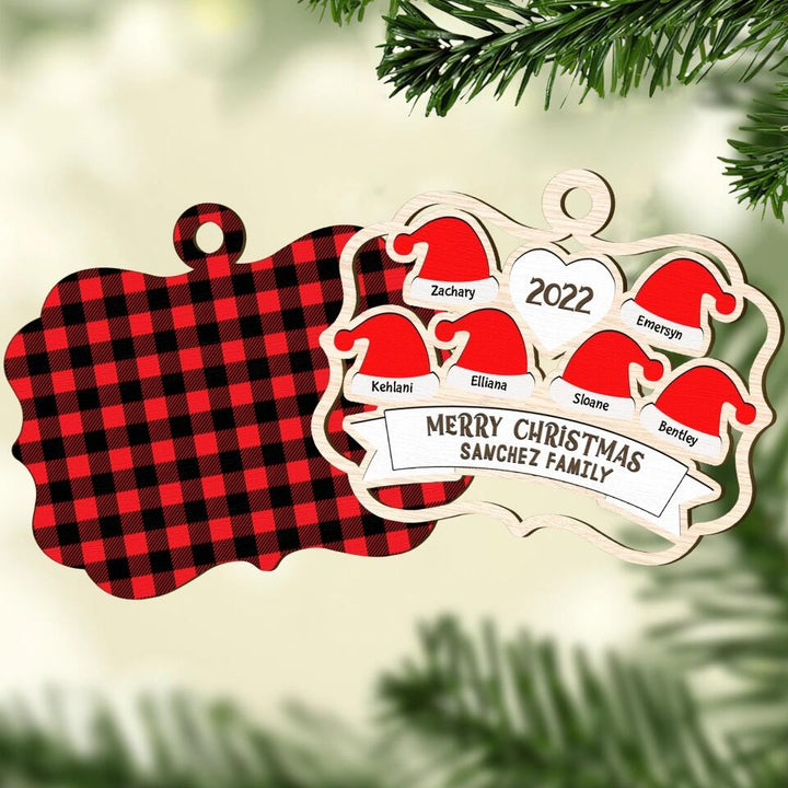 Personalized Layer Wood Ornament - Gift For Family Members - Our Family