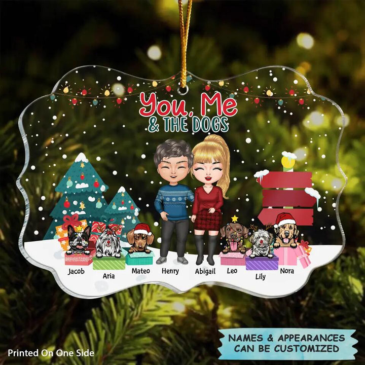 Personalized Mica Ornament - Gift For Dog Lover - You & Me And The Dogs