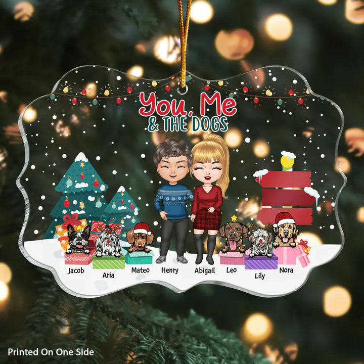 Personalized Mica Ornament - Gift For Dog Lover - You & Me And The Dogs