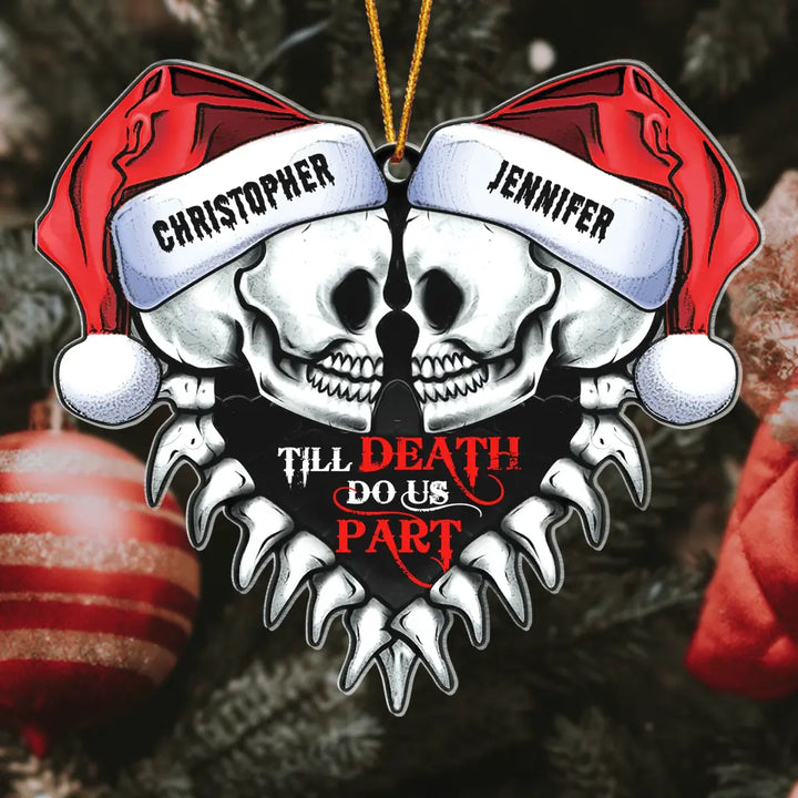 Personalized Mica Ornament - Gift For Couple - Till Death Do Us Part