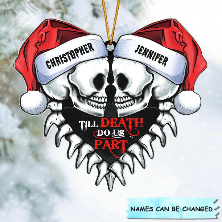 Personalized Mica Ornament - Gift For Couple - Till Death Do Us Part