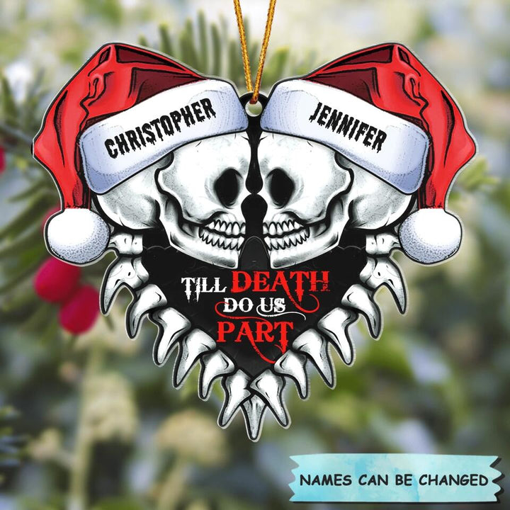 Personalized Mica Ornament - Gift For Couple - Till Death Do Us Part
