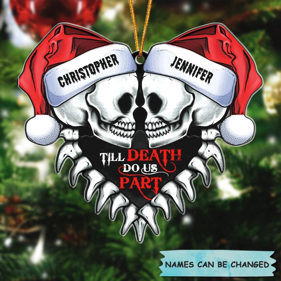 Personalized Mica Ornament - Gift For Couple - Till Death Do Us Part