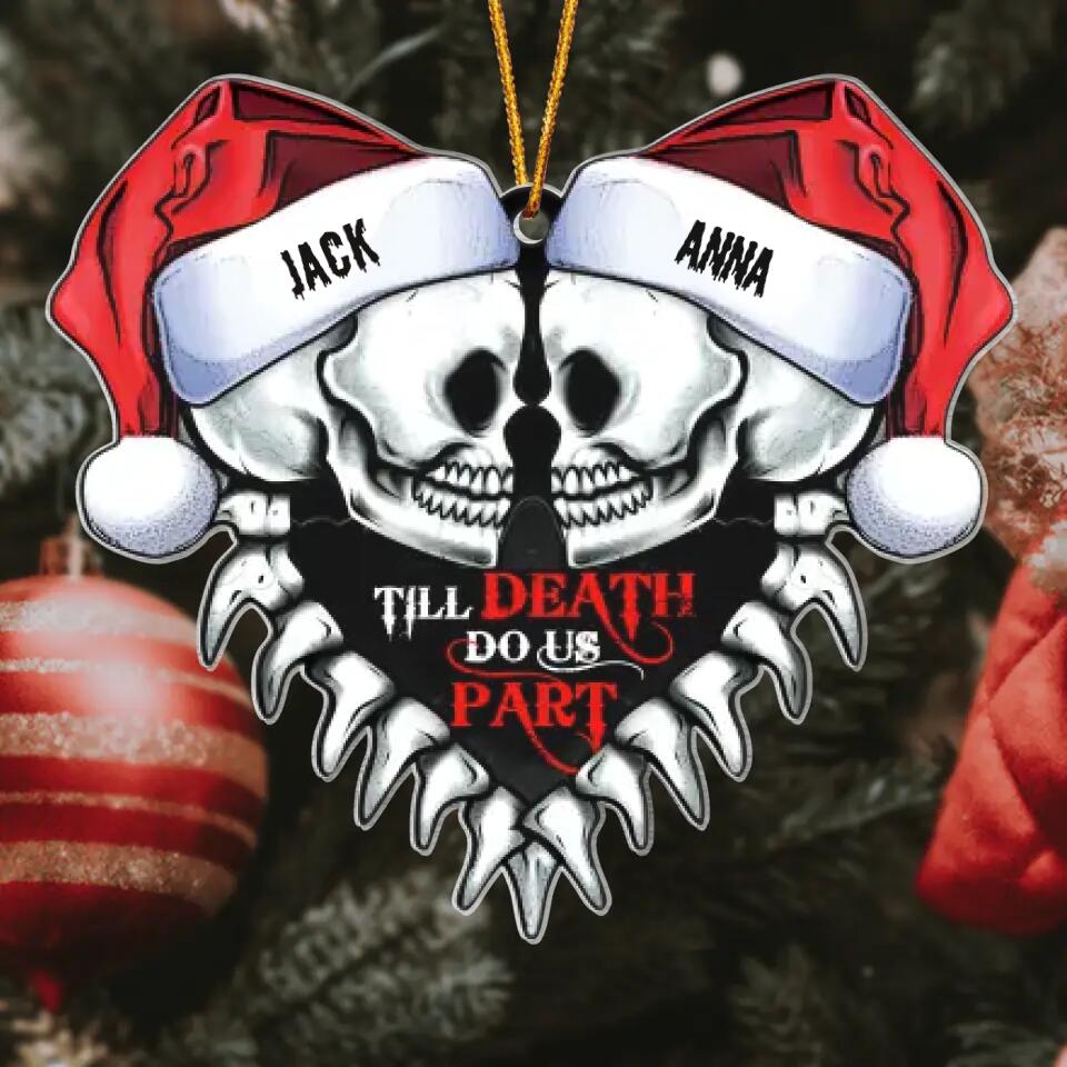 Personalized Mica Ornament - Gift For Couple - Till Death Do Us Part