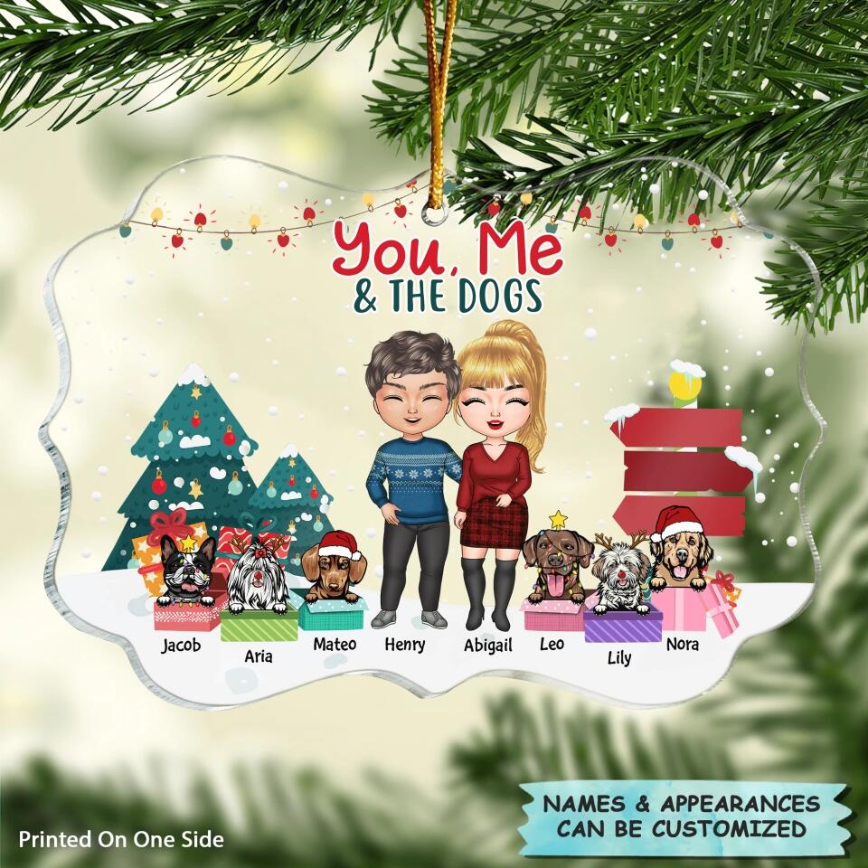 Personalized Mica Ornament - Gift For Dog Lover - You & Me And The Dogs