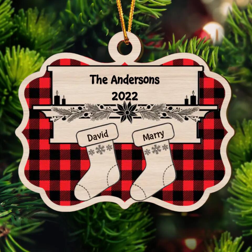 Personalized Layer Wood Ornament - Gift For Family Member - Our Family