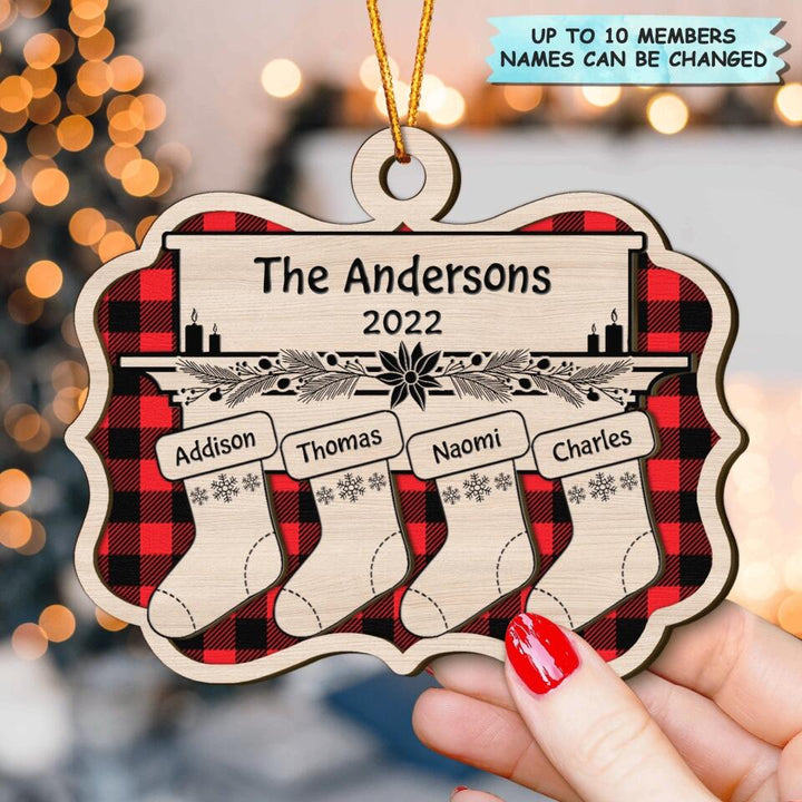 Personalized Layer Wood Ornament - Gift For Family Member - Our Family