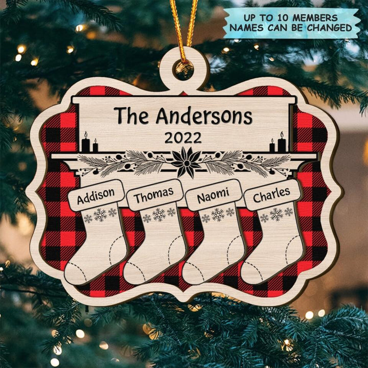 Personalized Layer Wood Ornament - Gift For Family Member - Our Family