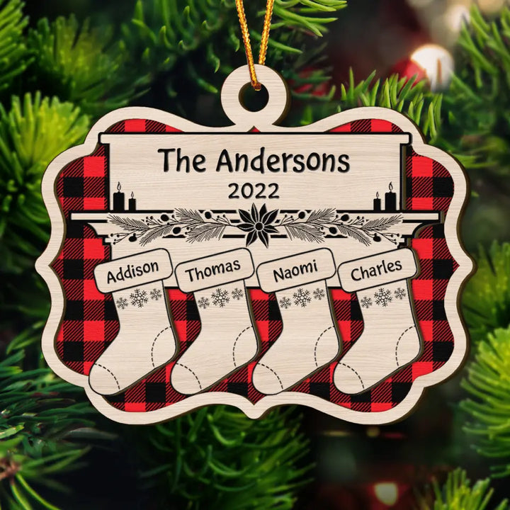 Personalized Layer Wood Ornament - Gift For Family Member - Our Family