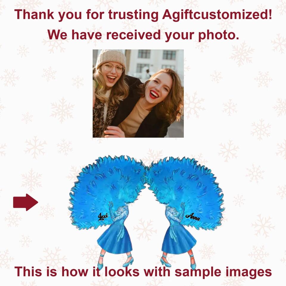 Personalized Photo Mica Ornament - Gift For Friend - We Are More Than Best Friends We Are Like A Really Small Gang