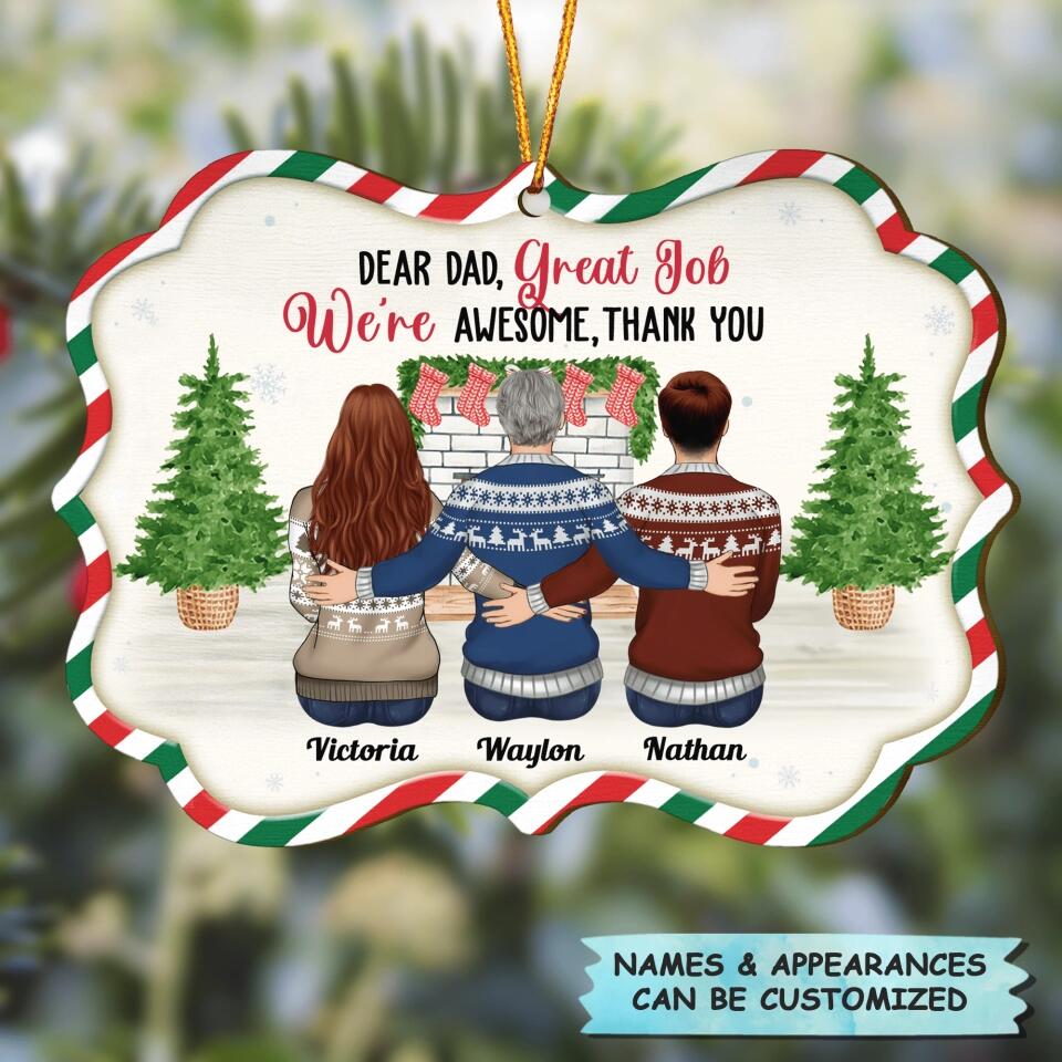 Personalized Wood Ornament - Gift For Family Member - We Are Awesome