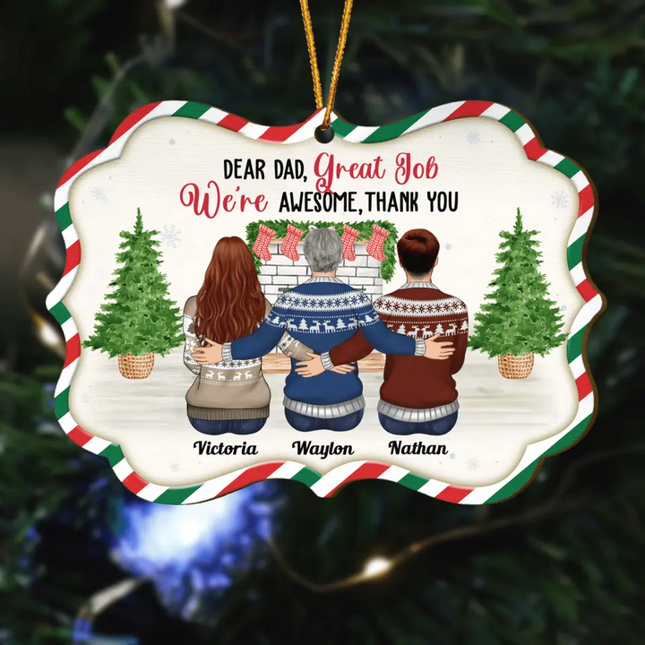 Personalized Wood Ornament - Gift For Family Member - We Are Awesome