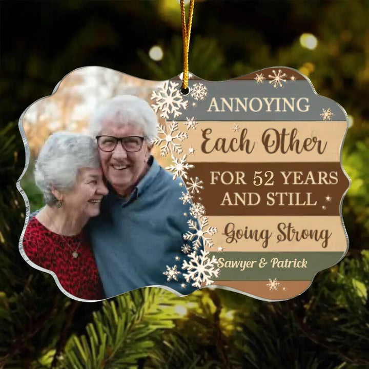 Personalized Photo Mica Ornament - Gift For Couple - Annoying Each Other For Years